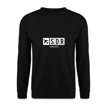 SANTANDER AIRPORT - Unisex Sweatshirt - black - Front - Alina (178cm) & Michal (187cm)