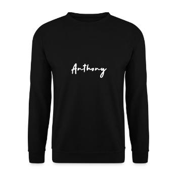 Anthony - Sweat-shirt Unisexe - noir - Devant - Alina (178cm) & Michal (187cm)
