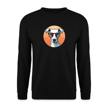 Dog with sunglasses - Unisex Sweatshirt - black - Front - Alina (178cm) & Michal (187cm)