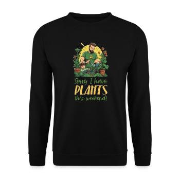 Die Freude eines Gartenliebhabers - Unisex Pullover - Schwarz - Vorne - Alina (178cm) & Michal (187cm)