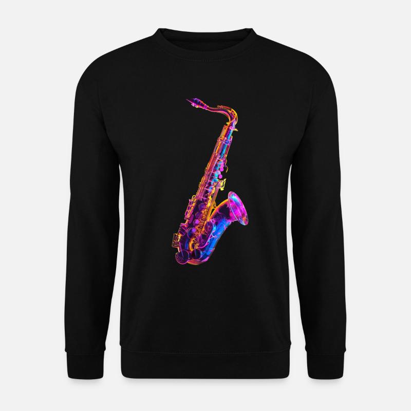 Saxophon - Unisex Pullover - Schwarz