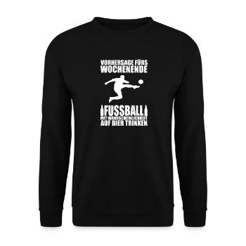 Weekend football beer drink sport gift - Unisex Sweatshirt - black - Front - Alina (178cm) & Michal (187cm)