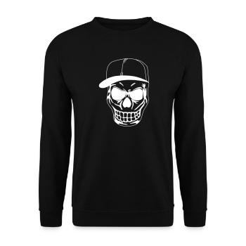 Skull - Unisex Sweatshirt - black - Front - Alina (178cm) & Michal (187cm)