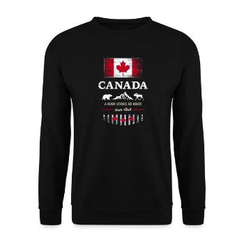 Kanada Ahornblatt Ottawa Montreal Vancouver Quebec - Unisex Pullover - Schwarz - Vorne - Alina (178cm) & Michal (187cm)
