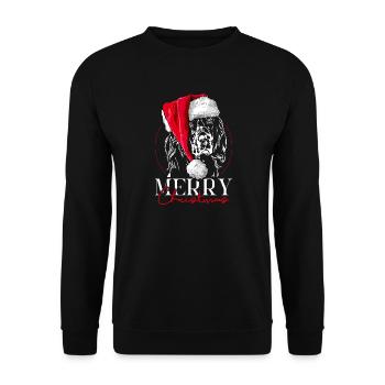 Santa GORDON SETTER Merry Christmas Chiens Wilsigns - Sweat-shirt Unisexe - noir - Devant - Alina (178cm) & Michal (187cm)