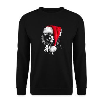 Santa TOSA INU Chien de Noël Chiens Wilsigns - Sweat-shirt Unisexe - noir - Devant - Alina (178cm) & Michal (187cm)