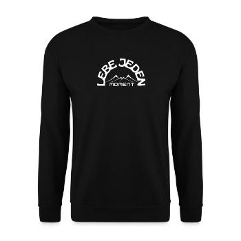 Adventure Mountains - White design for Dunkel - Unisex Sweatshirt - black - Front - Alina (178cm) & Michal (187cm)