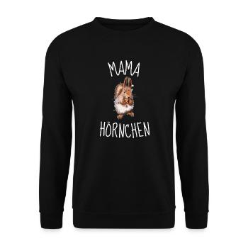 Mama Hörnchen Nagetier Muttertag Eichhörnchen - Unisex Pullover - Schwarz - Vorne - Alina (178cm) & Michal (187cm)