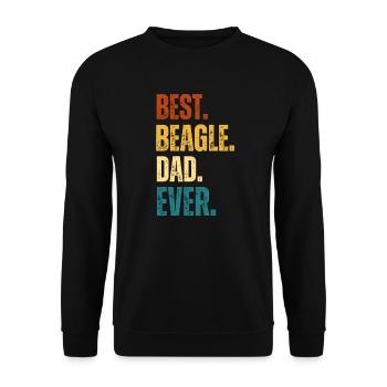 Best Beagle Papa Father's Day Gift Dogs Beagle - Unisex Sweatshirt - black - Front - Alina (178cm) & Michal (187cm)