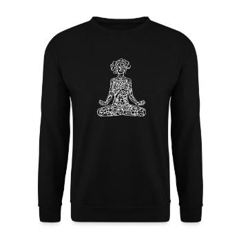 Méditation - Sweat-shirt Unisexe - noir - Devant - Alina (178cm) & Michal (187cm)