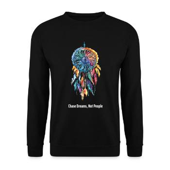 Chase Dreams, Not People Chemise de motivation - Sweat-shirt Unisexe - noir - Devant - Alina (178cm) & Michal (187cm)