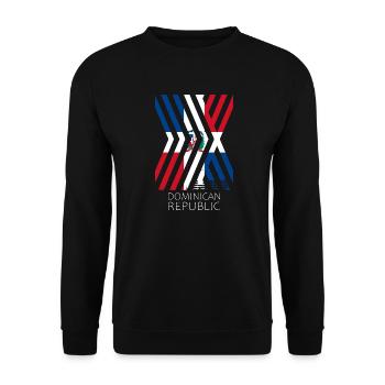 Dominican Republic Flag Dom Rep Flag Travel - Unisex Sweatshirt - black - Front - Alina (178cm) & Michal (187cm)