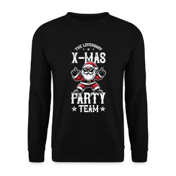 Équipe de fête de Noël drôle - Sweat-shirt Unisexe - noir - Devant - Alina (178cm) & Michal (187cm)