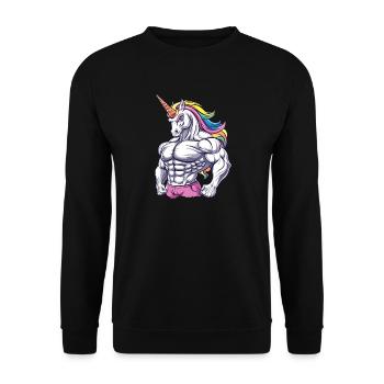 Licorne de gymnase - Sweat-shirt Unisexe - noir - Devant - Alina (178cm) & Michal (187cm)