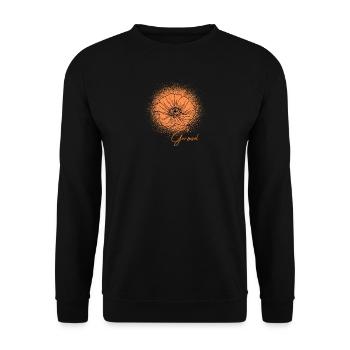 Gardasol - Island - Islandmohn - Unisex Pullover - Schwarz - Vorne - Alina (178cm) & Michal (187cm)