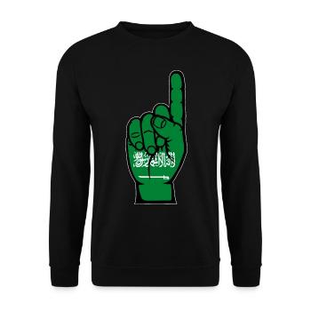 Drapeau numéro 1 de l’Arabie saoudite - Sweat-shirt Unisexe - noir - Devant - Alina (178cm) & Michal (187cm)