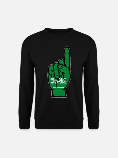 Saudi Arabia Flag Number 1 - Unisex Sweatshirt - black