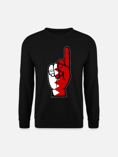 Bahrain flag number 1 - Unisex Sweatshirt - black