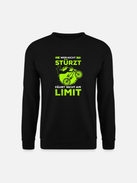 Wer Nicht Stürzt Fährt Nicht Am Limit - Unisex Pullover - Schwarz