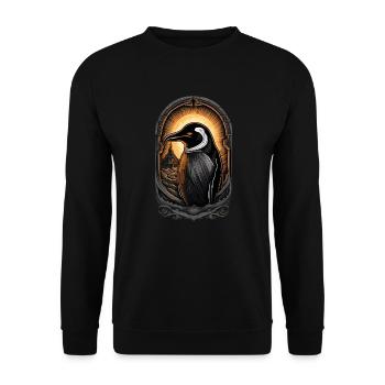 Dark Penguin Soul - Unisex Pullover - Schwarz - Vorne - Alina (178cm) & Michal (187cm)