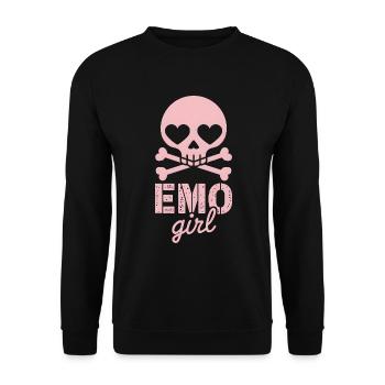 Emo Girl! - Unisex Pullover - Schwarz - Vorne - Alina (178cm) & Michal (187cm)
