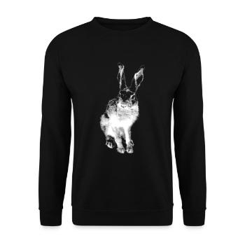 Hare - Unisex Sweatshirt - black - Front - Alina (178cm) & Michal (187cm)