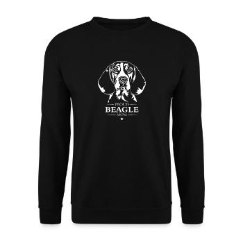Beagle Mom Hunde Hund Wilsigns - Unisex Pullover - Schwarz - Vorne - Alina (178cm) & Michal (187cm)