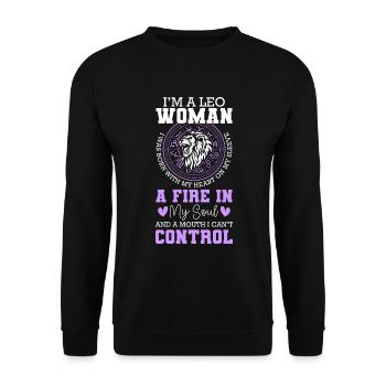 Horoscope Constellation Month of Birth - Unisex Sweatshirt - black - Front - Alina (178cm) & Michal (187cm)