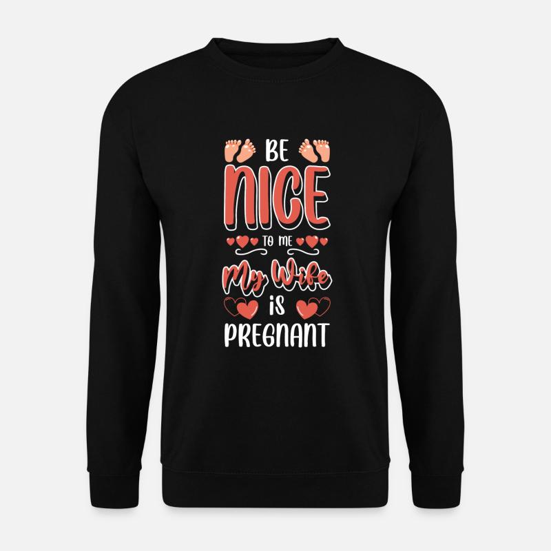 Babybauch Mutter Werdende Mutter - Unisex Pullover - Schwarz