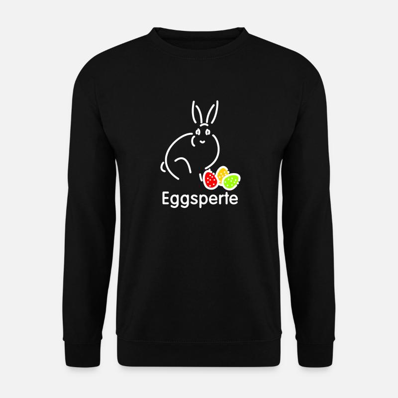 Eggsperte - Wortspiel mit dem Osterhasen - Unisex Pullover - Schwarz
