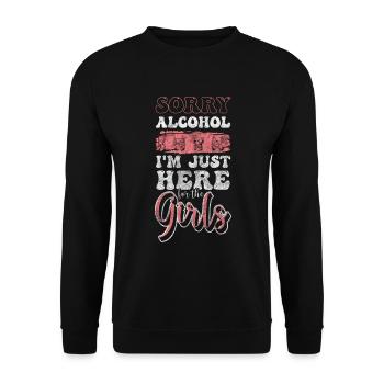 Alkoholfrei Aufhören Entzug - Unisex Pullover - Schwarz - Vorne - Alina (178cm) & Michal (187cm)