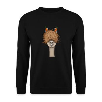 Cool llama llama alpaca animal lover gift - Unisex Sweatshirt - black - Front - Alina (178cm) & Michal (187cm)