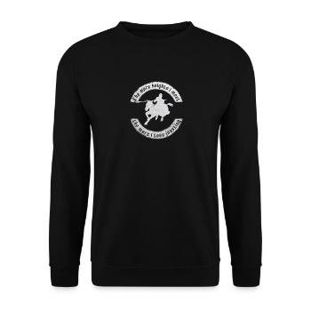 Tjost Lance Stabbing Knight on Horse Middle Ages - Unisex Sweatshirt - black - Front - Alina (178cm) & Michal (187cm)