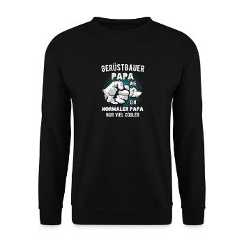 Gerüstbauer Papa Gerüstbau Vater Geschenk - Unisex Pullover - Schwarz - Vorne - Alina (178cm) & Michal (187cm)