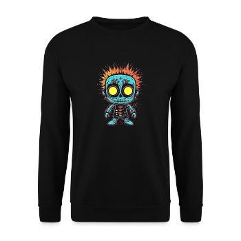 Votre révolution de la mode avec Voodoo Poppet - Sweat-shirt Unisexe - noir - Devant - Alina (178cm) & Michal (187cm)