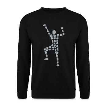 Escalade Escalade de pierres Escalade de bloc Grimpeurs - Sweat-shirt Unisexe - noir - Devant - Alina (178cm) & Michal (187cm)