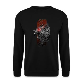 Primal Inferno: Furious Baboon Ape - Unisex Sweatshirt - black - Front - Alina (178cm) & Michal (187cm)