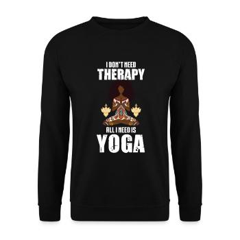 Meditation, Zen Yoga und Pilates - Unisex Pullover - Schwarz - Vorne - Alina (178cm) & Michal (187cm)