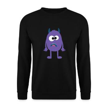 Starring Purple Monster - Unisex Sweatshirt - black - Front - Alina (178cm) & Michal (187cm)