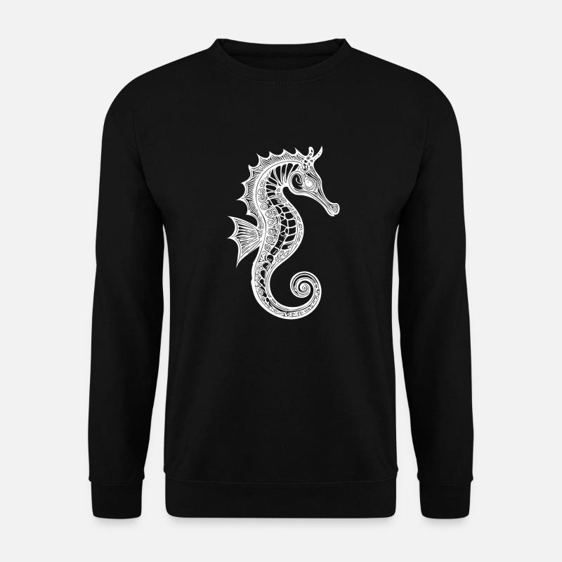 Cooles Vintage Seepferdchen - Süsses Seepferd - Unisex Pullover - Schwarz