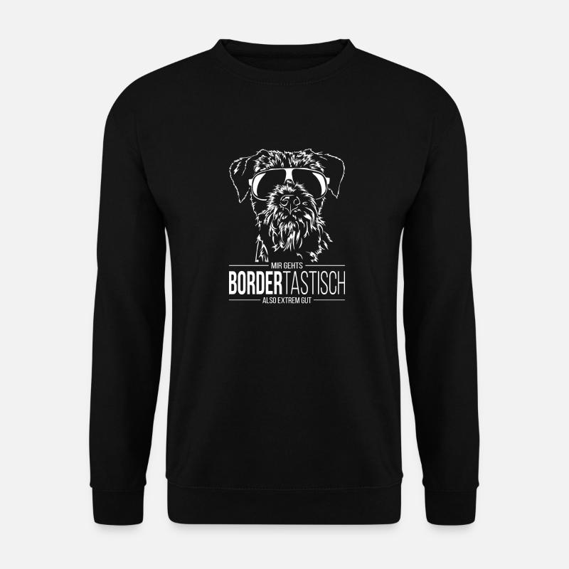 BORDERTASTISCH Border Terrier Hundespruch Wilsigns - Unisex Pullover - Schwarz