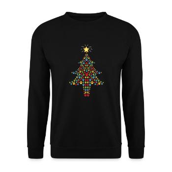 Weihnachten Père Noël Joyeux Noël - Sweat-shirt Unisexe - noir - Devant - Alina (178cm) & Michal (187cm)