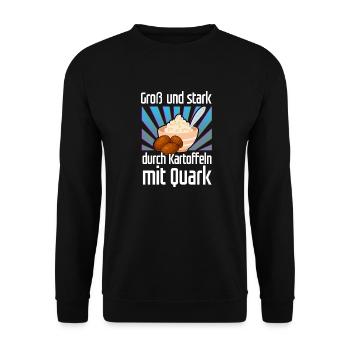 DDR Sprüche über Ostdeutschland für einen Ossi - Unisex Pullover - Schwarz - Vorne - Alina (178cm) & Michal (187cm)