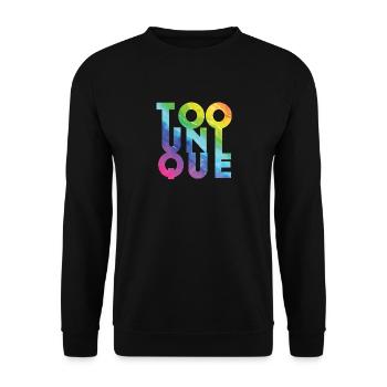 Too Unique - Unisex Sweatshirt - black - Front - Alina (178cm) & Michal (187cm)