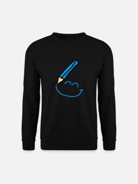 doodle_smiley_3c - Unisex Sweatshirt - black