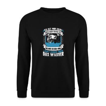 Es ist mir egal wer ... - Unisex Pullover - Schwarz - Vorne - Alina (178cm) & Michal (187cm)