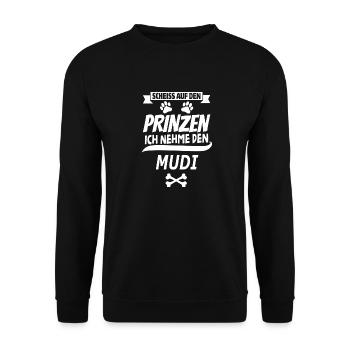 MUDI - Unisex Pullover - Schwarz - Vorne - Alina (178cm) & Michal (187cm)