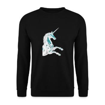 Magic Unicorn / Unicorn Spirit - Unisex Sweatshirt - black - Front - Alina (178cm) & Michal (187cm)