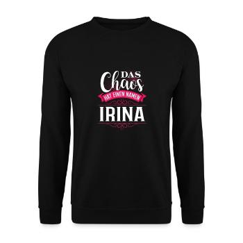 IRINA - Chaos - Unisex Pullover - Schwarz - Vorne - Alina (178cm) & Michal (187cm)