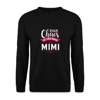 MIMI - chaos - Unisex Pullover - Schwarz - Vorne - Alina (178cm) & Michal (187cm)